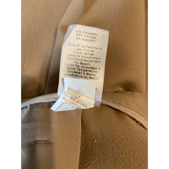 Talbots Hampshire Womens Dress Pants Size 12 Tan Career Corpcore Academia - Picture 7 of 13